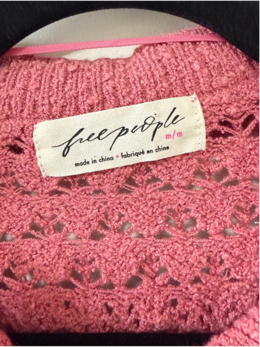 FREE PEOPLE DAILY CARDIGAN FADED ROSE SIZE M - Picture 7 of 12